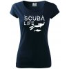 Scuba life Pure dámske tričko Tmavomodrá veľmi tmavá skoro čierna
