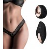 Pantyrebel - nabíjateľné vibračné čipkované tangá - čierne (S-L) Pantyrebel - nabíjateľné vibračné čipkované tangá - čierne (S-L)