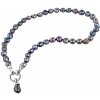 JwL Luxury Pearls Náhrdelník z pravých kovovo modrých perál JL0561 JwL Luxury Pearls Náhrdelník z pravých kovovo modrých perál JL0561
