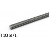 Trapézová tyč T10; s prírezom 2 mm (1 vinutie) Trapézová tyč T10; s prírezom 2 mm (1 vinutie)