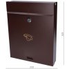 Schránka poštová, max. formát listu A4, hnedá Schránka poštová, max. formát listu A4, hnedá