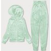 Dámska velúrová súprava v pistáciovej farbe s mikinou na zips (8C1176-39) odstíny zelené XL (42) Dámska velúrová súprava v pistáciovej farbe s mikinou na zips (8C1176-39) odstíny zelené XL (42)