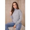 Gray sweater with high neckline šedá One size Kesi 5907302600462 Gray sweater with high neckline šedá One size Kesi 5907302600462