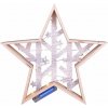CB Elektro Solight LED vianočná hviezda, prírodné drevo 2 x AA, teplá biela