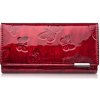 Kožená peňaženka Jennifer Jones červená, vzorovaná, veľká, horizontálna Kožená peňaženka Jennifer Jones červená, vzorovaná, veľká, horizontálna