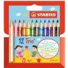 Trojhranné farbičky Stabilo Trio Thick: 12ks mini Trojhranné farbičky Stabilo Trio Thick: 12ks mini