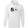 Futbal okrúhle narodeniny 50 - Mikina pánska Cape s kapucňou - XL ( Biela ) Futbal okrúhle narodeniny 50 - Mikina pánska Cape s kapucňou - XL ( Biela )