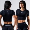 Nebbia Dámske tričko Power Her Seamless Short Sleeve Top 891 Black