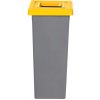 Šedý plastový odpadkový kôš FIT-BIN so žltým vekom - 53 l Šedý plastový odpadkový kôš FIT-BIN so žltým vekom - 53 l
