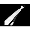 Saténová párty kravata jednofarebná - 1 ks 1 biela Saténová párty kravata jednofarebná - 1 ks 1 biela
