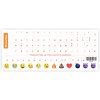 Nálepky na klávesnicu ColorWay transparentné, Oranžové písmo (SZ-N-R)