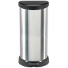 Kôš Curver® DECO BIN 40 lit., strieborný/čierny, na odpad, s pedálom Kôš Curver® DECO BIN 40 lit., strieborný/čierny, na odpad, s pedálom