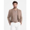 Ombre Men's jacket with patch pockets - dark beige hnedá XL Ombre 5902228967781 Ombre Men's jacket with patch pockets - dark beige hnedá XL Ombre 5902228967781
