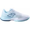 Dámska tenisová obuv Babolat Jet Mach 3 All Court Women White/Angel Blue EUR 38,5 Dámska tenisová obuv Babolat Jet Mach 3 All Court Women White/Angel Blue EUR 38,5