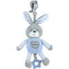 Edukačná hrajúca plyšová hračka s klipom Baby Mix králik modrý Edukačná hrajúca plyšová hračka s klipom Baby Mix králik modrý