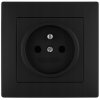 Elektrická zásuvka do steny VCX čierna Elektrická zásuvka do steny VCX čierna