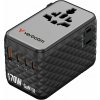 Verbatim Cestovní adaptér GaN EU/UK/USA 2xUSB-A/3xUSB-C PD 170W černý 30190 Verbatim Cestovní adaptér GaN EU/UK/USA 2xUSB-A/3xUSB-C PD 170W černý 30190