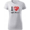 T-ričko I Love Alfa Romeo dámske tričko Farba trička: Bledosivá, Farba potlače: Čierna, Veľkosť: L T-ričko I Love Alfa Romeo dámske tričko Farba trička: Bledosivá, Farba potlače: Čierna, Veľkosť: L
