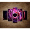 3D srdce - 5dielny 150x100cm 3D srdce - 5dielny 150x100cm