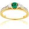 Prsteň Secret Garden: žlté zlato, smaragd - PI-Z-SZMD-00094 SAVICKI Prsteň Secret Garden: žlté zlato, smaragd - PI-Z-SZMD-00094 SAVICKI
