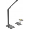 Lampa LED stolní SOLIGHT s bezdrátovým nabíjením, šedá WO55-G