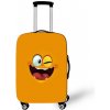 Elastický obal na kufor Crazy Face 08 - okrový Veľkosť: M Elastický obal na kufor Crazy Face 08 - okrový Veľkosť: M