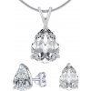 Stříbrný set s čirým křišťálem - kapka - náušnice a přívěsek JJJS8888 Stříbrný set s čirým křišťálem - kapka - náušnice a přívěsek JJJS8888