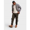 Ombre Men's cargo pants with striped pockets graphite
