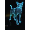 Beling 3D lampa, mačka, 7 farebná S4AQ32 Beling 3D lampa, mačka, 7 farebná S4AQ32