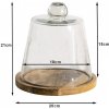 Dreveno-sklenená dóza s tanierikom v hnedom farebnom prevedení a so skleneným poklopom 20 x 20 cm Clayre & Eef 42911 Dreveno-sklenená dóza s tanierikom v hnedom farebnom prevedení a so skleneným poklopom 20 x 20 cm Clayre & Eef 42911