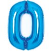 Amscan Fóliový balón číslo - modrý 0, 66 cm Amscan Fóliový balón číslo - modrý 0, 66 cm