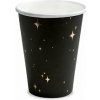 PartyDeco Poháre - čierne s hviezdami 260 ml PartyDeco Poháre - čierne s hviezdami 260 ml