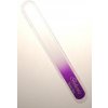 Bohemia Crystal pilník na nechty velký skleněný 200 mm fialový