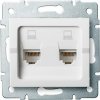Kanlux LOGI 25111 Dvojitá dátová zásuvka nezávislá 2xRJ45Cat 6 Jack,biely Kanlux LOGI 25111 Dvojitá dátová zásuvka nezávislá 2xRJ45Cat 6 Jack,biely