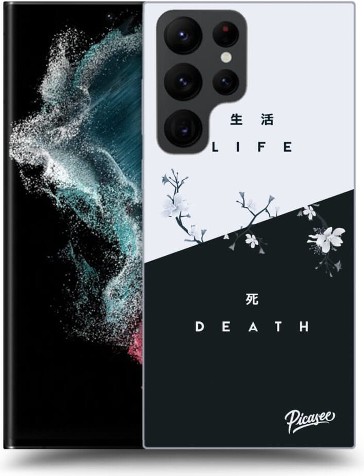 Púzdro Picasee silikónové Samsung Galaxy S23 Ultra 5G - Life - Death čierne