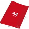 Obal na zošit A4 PVC 432x304 mm - transparentný/červený Obal na zošit A4 PVC 432x304 mm - transparentný/červený