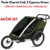 Thule Chariot Cab 2 Cypress Green + bike set + kočíkový set + bežecký set