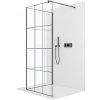 CERANO - Sprchová zástena Walk-in Onyx Corner Round Ľ/P - 8 mm - guľatá vzpera - čierna matná, industriálne sklo - 140x110x200 cm CERANO - Sprchová zástena Walk-in Onyx Corner Round Ľ/P - 8 mm - guľatá vzpera - čierna matná, industriálne sklo - 140x110x200 cm