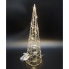 LED stromček kužeľ 40 cm, časovač LED stromček kužeľ 40 cm, časovač