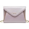 Miss Lulu Kabelka - večerná, listová s krokodílím vzorom, ružová Miss Lulu Kabelka - večerná, listová s krokodílím vzorom, ružová