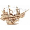 Robotime Drevené 3D puzzle Vojenská plachetnica 118 ks Robotime Drevené 3D puzzle Vojenská plachetnica 118 ks