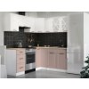 Rohová kuchynská linka ASTRID 190x170cm - Biela + kobe Rohová kuchynská linka ASTRID 190x170cm - Biela + kobe