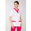 Zdravotnícka blúzka dvojfarebná M-074P, biela + malinová (Zdravotnícke oblečenie) Zdravotnícka blúzka dvojfarebná M-074P, biela + malinová (Zdravotnícke oblečenie)