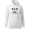 Cyklista za každého počasia - Mikina dámská Cape s kapucí - XL ( Biela ) Cyklista za každého počasia - Mikina dámská Cape s kapucí - XL ( Biela )