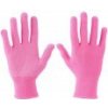 Ružové rukavice polyester PVC terčíky 7 Ružové rukavice polyester PVC terčíky 7