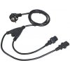 Kabel C-TECH síťový 1,8m 220/230V napájecí, rozdvojka Y, VDE CB-PWRC13-18-Y Kabel C-TECH síťový 1,8m 220/230V napájecí, rozdvojka Y, VDE CB-PWRC13-18-Y