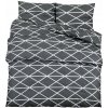 Shumee obliečky tmavě šedá bavlna vzory polštáře 200x200 2x80x80 Shumee obliečky tmavě šedá bavlna vzory polštáře 200x200 2x80x80