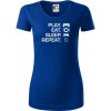 Play Eat Sleep Repeat game - Dámske tričko z organickej bavlny Origin (GOTS) - XL ( Kráľovská modrá ) Play Eat Sleep Repeat game - Dámske tričko z organickej bavlny Origin (GOTS) - XL ( Kráľovská modrá )