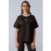 Nebbia Dámske tričko Power Her Relaxed Tee 894 Dark Brown Camo
