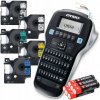 Tlačiareň DYMO LabelManager LM160 + 5x farebné pásky D1 + batérie – sada Tlačiareň DYMO LabelManager LM160 + 5x farebné pásky D1 + batérie – sada